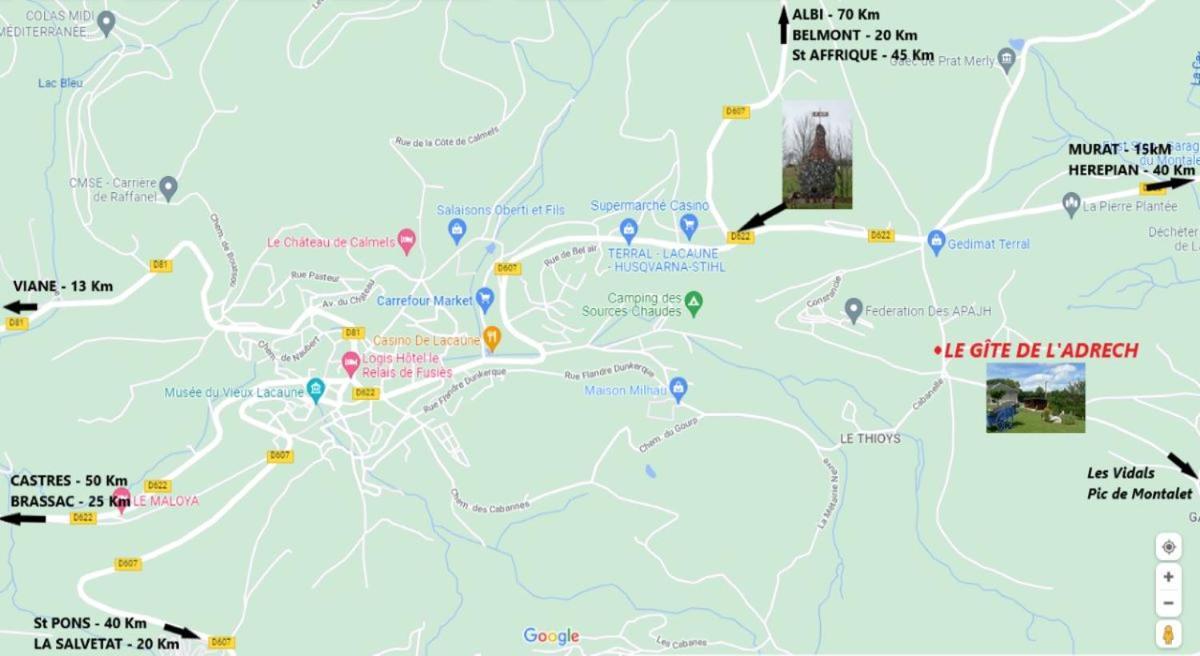 Le Gite De L'Adrech Lacaune Kültér fotó
